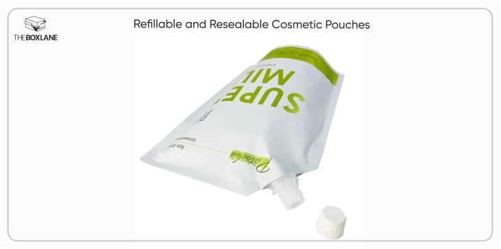 Refillable and Resealable Cosmetic Pouches