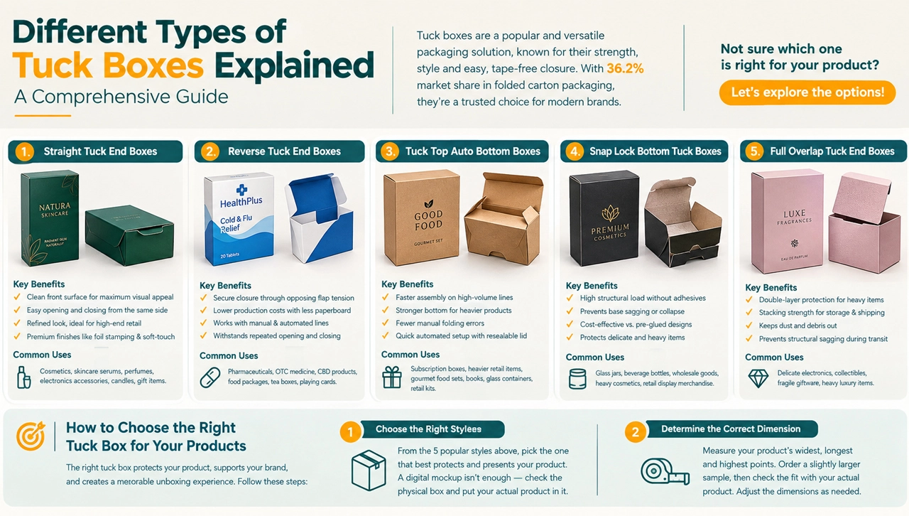 Popular Types of Tuck Boxes